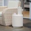 VisioGear Patio End Tables, 17 Inch End Tables for Patio, Garden Small Accent Decorative Stool, Tree Stump Stool, White, 14.5"*14.5"*17" - 4 of 4