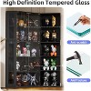PAKASEPT 39"W Corner Display Curio Cabinet, Transparent Display Case with Glass Doors and LED Lights for Collectibles, Display Shelf for Living Room - 4 of 4