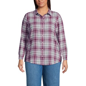 Lands' End Women's Flannel Shirt - 1 of 3