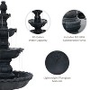 Sunnydaze 52"H Electric Fiberglass and Resin 4-Tier Pineapple Top Outdoor Water Fountain - 3 of 4