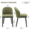 Upholstered Dining Chairs Set of 2,Modern Fabric Dinner Chairs with Wood Legs,Large Dining Room Kitchen Chairs with High Back and Deep Seat - 2 of 4
