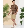 Lars Amadeus Men's Animal Print Short Sleeves Button Down Casual Summer Printed Shirts - 4 of 4