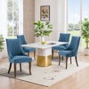 IULULU Dining Chairs, Upholstered Featuring Tufted Back Design and Solid Wood Legs Set of 2 - 4 of 4