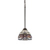 Chloe Lighting Serenity Victorian Tiffany-Style Dark Bronze 1 Light Mini Pendant 8" Wide - 2 of 4