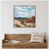 Kate and Laurel Framed Canvas Wall Art Print Nevada by Emily Kenney, 30 x 30 Sylvie Walnut Frame, Rustic Farmhouse, Landscape Art for Wall Decor - 4 of 4