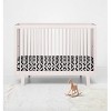 Bacati - Black Aztec Print Diamonds 100 percent Cotton Universal Baby US Standard Crib or Toddler Bed Fitted Sheet - 4 of 4