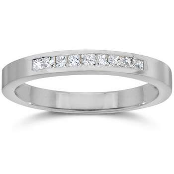 Pompeii3 1/4ct Princess Cut Diamond Wedding White Gold 14K Ring