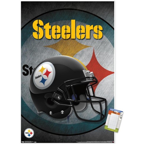 Trends International NFL Pittsburgh Steelers - Helmet 16 Unframed Wall  Poster Print White Mounts Bundle 14.725' x 22.375'