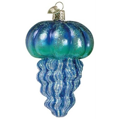 Old World Christmas Glass Blown Ornament for Christmas Tree, Blue Jellyfish