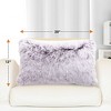 Cheer Collection Super Soft Shaggy Long Hair Throw Pillows Set of 2 - image 3 of 4