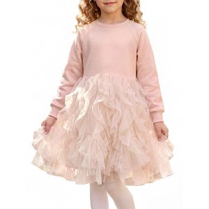 long sleeve tutu dress Fall Watercolors Long Sleeve Tutu Dress