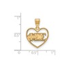 Black Bow Jewelry 14k Yellow Gold Plated Sterling Silver Phi Sigma Sigma Greek Life Pendant - 2 of 3
