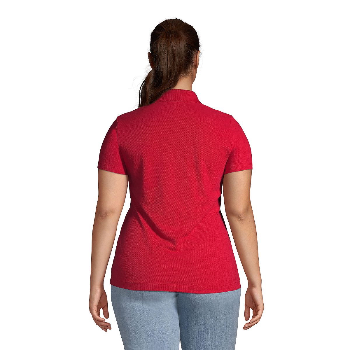 Lands' End Women's Essential Pique Short Sleeve Polo Shirt - thumbnail 10