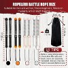 Heavy Duty Ropeless Battle Rope Set with Guide, Portable Strength Trainer for Arms, HIIT Workouts - 2 of 4