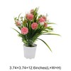 Unique Bargains Artificial Plants Carnation Flower Pot Plastic 3.74"x3.74"x12.6" 1 Pc - 3 of 4