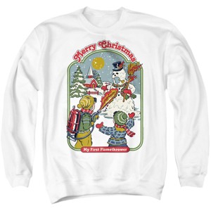 Men's Steven Rhodes My First Flamethrower Crewneck Sweatshirt - 1 of 4