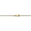 Black Bow Jewelry 1.2mm 10k Yellow Gold Diamond Cut Solid Rope Chain Bracelet - 3 of 4