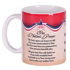 Dicksons Coffee Cup Mug For Your Favorite Morning Brew 11 Oz Ceramic Patriotic Our Nations Prayer - 1 of 1