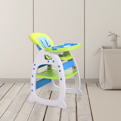 Acoinel Convertible High Chair,Booster Seat with Safety Belt Feeding Tray