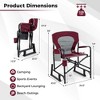 Costway Outdoor Rocker Camping Chair for Adults with Dual Springs Padded Back Black/Red - 3 of 4