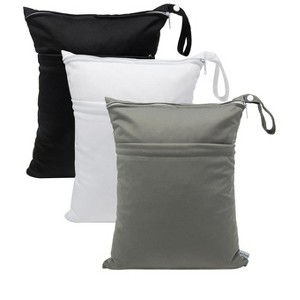 Wet Dry Bags 3 Pack | Reusable Waterproof Storage Bags with 2 Pockets for Swim, Diapers, Gym & Travel - 1 of 4