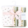 Hudson Baby Infant Girl Flannel Burp Cloth 10pk, Sage Floral, One Size - 2 of 4