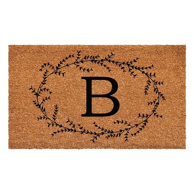 Calloway Mills Rustic Leaf Vine Monogrammed Doormat 17 In. x 29 In.