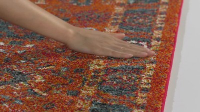 Taupe 4' x 6' Vintage Persian Pattern Area Rug