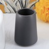 Evideco French Home Goods Elegant Stoneware Bathroom Tumbler & Toothbrush Holder - Flared Shape, 14 oz - 3 of 4