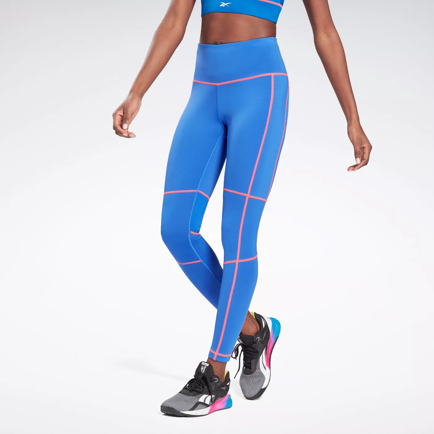 Reebok Workout Ready High-Rise Detail Leggings Womens Athletic Leggings - image 1 of 7