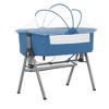 Dream On Me JPMA Certified Lotus Bassinet and Bedside Sleeper in Blue - 2 of 4