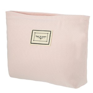 Unique Bargains Portable Canvas Zipper Makeup Bags and Organizers 1 Pc - 1 of 4