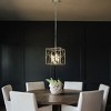ALOADECOR Modern Industrial Mini Square Cage Pendant Light with Wrought Iron Accents in Antique Silver - 4 of 4