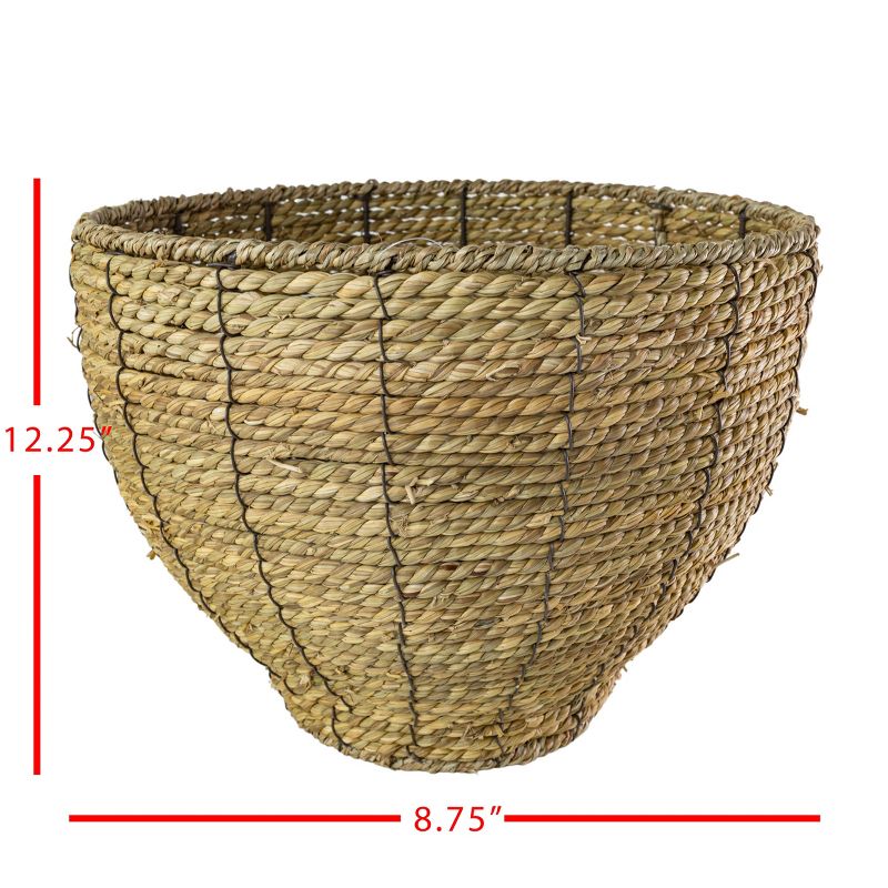 Large Dry Basket Planter Seagrass & Metal - Foreside Home & Garden, 5 of 7