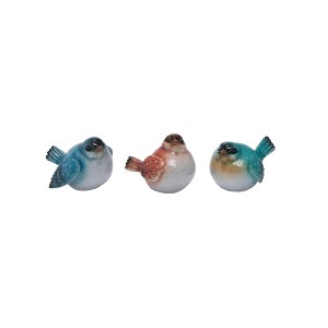 Transpac Large Resin Round Bird Set of 3 Spring Home Decorations - 1 of 1