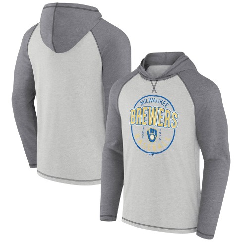Mlb Milwaukee Brewers Men's Lightweight Bi-blend Hooded Sweatshirt - M :  Target