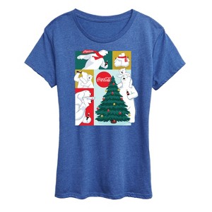 Women's - Coca-Cola - Christmas Tree Polar Bears Short Sleeve Graphic T-Shirt - 1 of 4