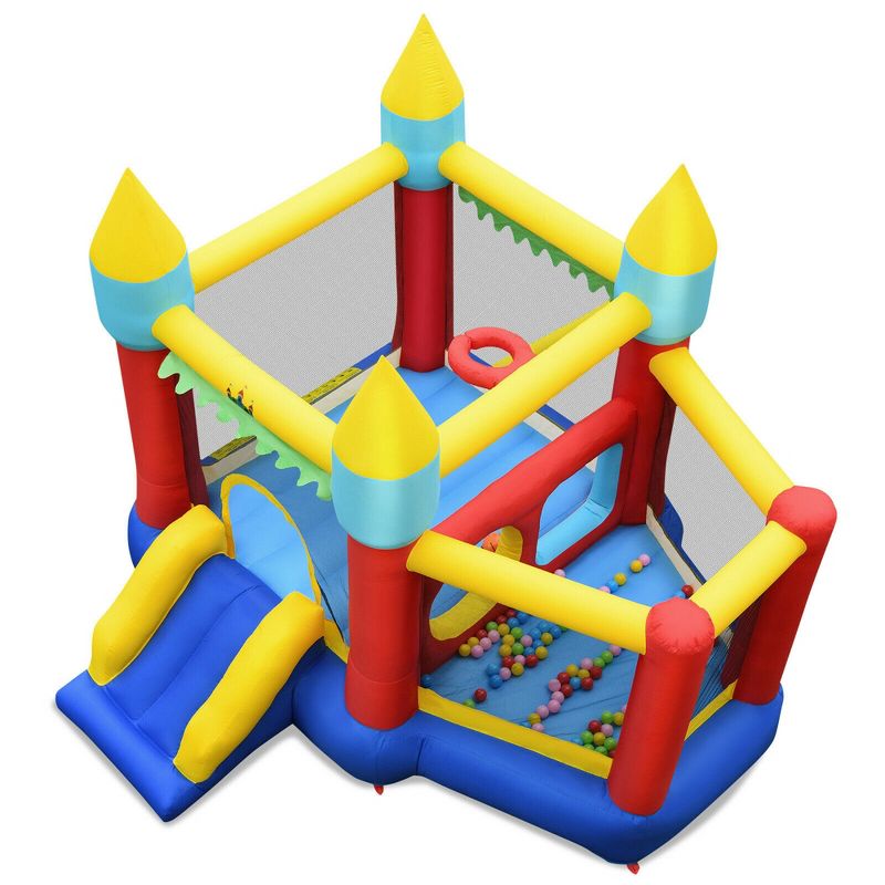 Costway Inflatable Bounce House Slide Jumping Castle w/ Tunnels Ball Pit & 480W Blower, 5 of 11