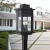 Franklin Iron Works Outdoor Post Light Fixture Black Specked Gray 19 1/2" Clear Glass for Exterior Garden Yard Patio Driveway - 2 of 4