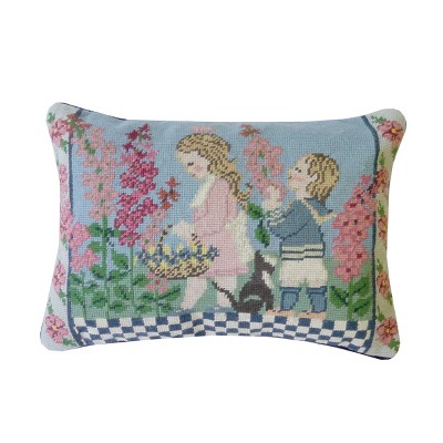 C&F Home 12" x 16" Summer Children Needlepoint Pillow