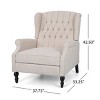 37"W Push Back Recliner Chair,Tufted Wingback Armchair,Upholstered Lounge Accent Chair for Living Room-Baofuwish - 4 of 4