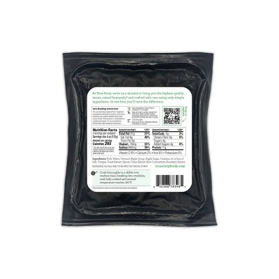 True Story Vermont Maple Breakfast Ground Pork Sausage - 16oz
