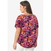 ellos Plus Size Keyhole Peasant Blouse - 3 of 4