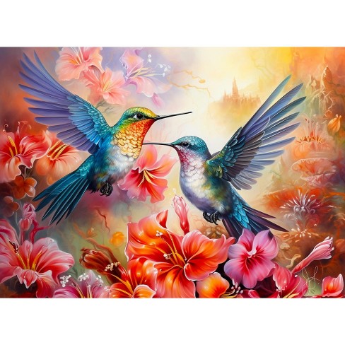 Sunsout Hummingbird Love 500 pc Large Piece  Jigsaw Puzzle 77015 - image 1 of 4