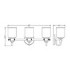 Kinsley 3-Bulb Glass Vanity Light - Industrial Style, Dimmable, Damp Rated, 22" Wide - 3 of 4