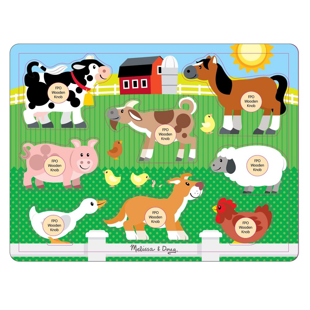 Melissa & Doug Jumbo Knob Farm 8pc