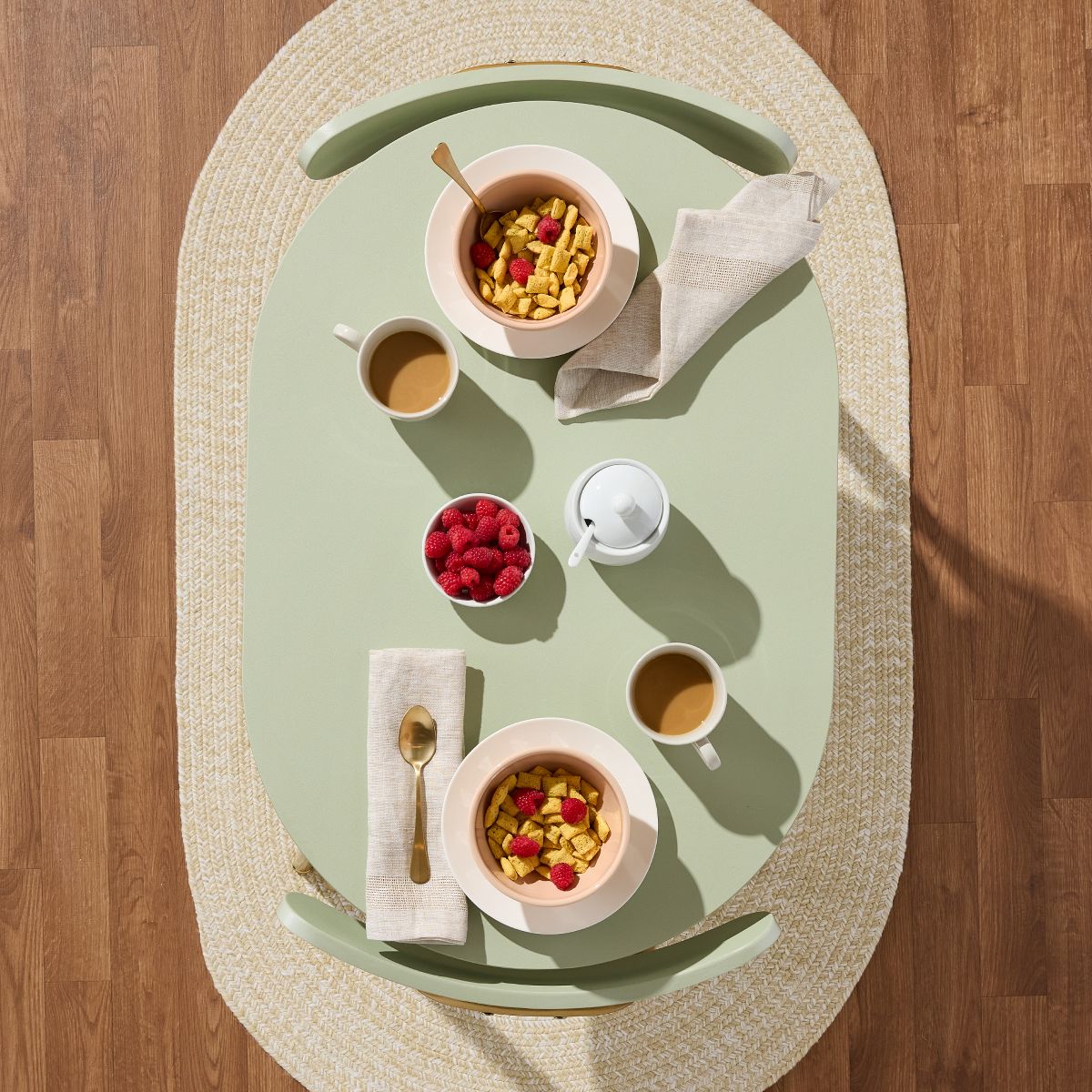 Best Choice Products 3-Piece Oval Dining Table Set, Modern Small Kitchen Dinette w/ 2 Chairs - Pink/Gold - thumbnail 10