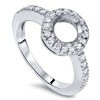 Pompeii3 1/3ct Pave Halo 14K White Gold Diamond Engagement Setting Mount - 4 of 4