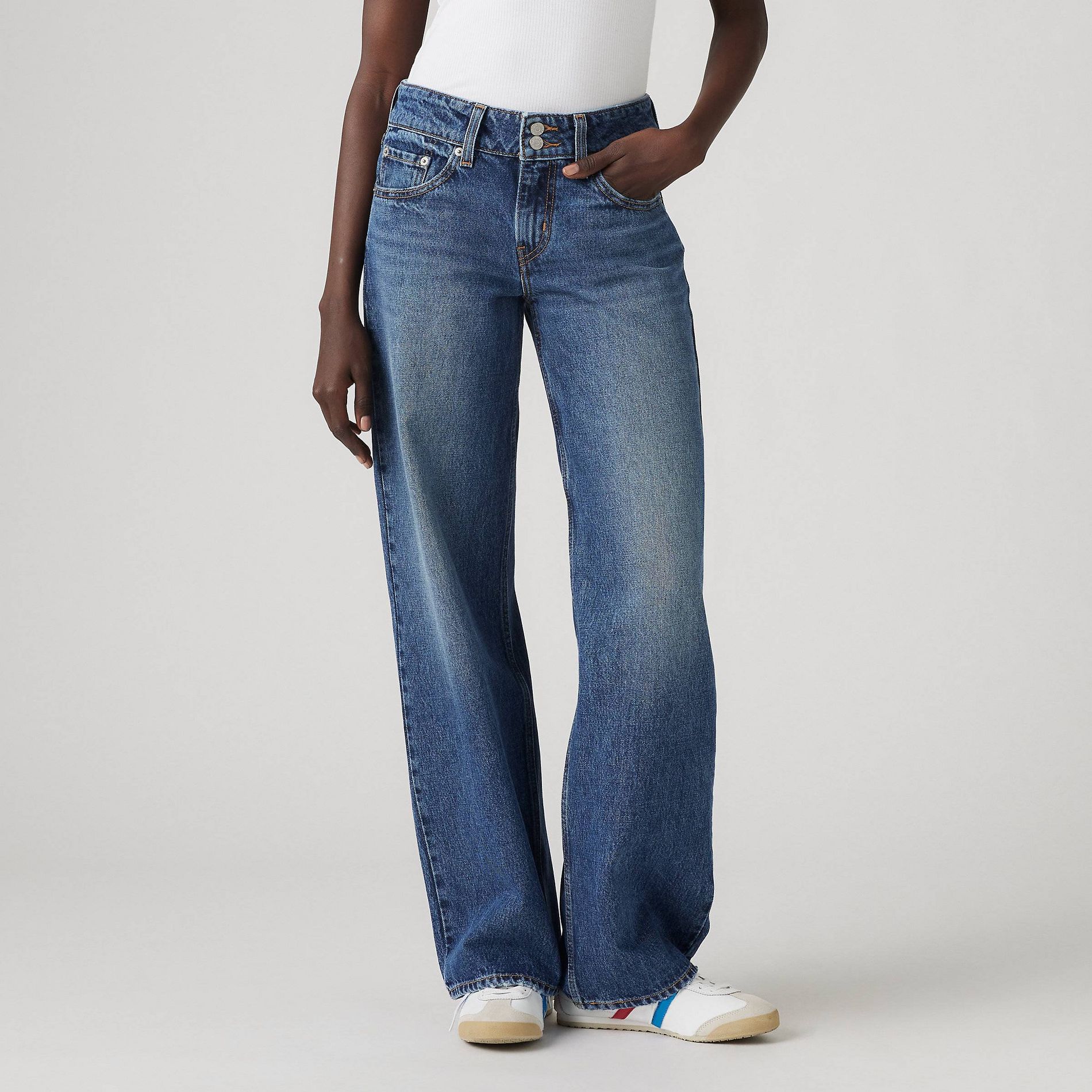 Levi's® Women's Low-Rise Superlow Loose Jeans - Blended Beauty 30: Midweight Denim, Straight Leg, 32" Inseam