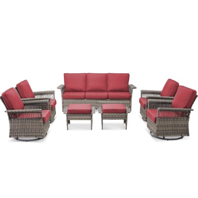 Buenhomino Outdoor Patio All-Weather Wicker Furniture Set